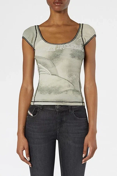 Diesel Graphic-print T-shirt In Green