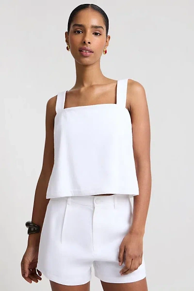 Onia Open Back Shell Top In White