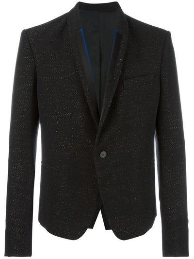 Haider Ackermann Black Metallic Striped Lapel Blazer In 099