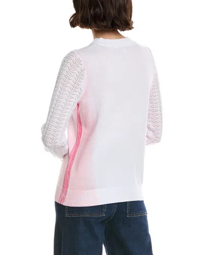 Metric Knits Side Stripe Pullover In Pink