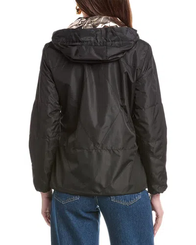Nicole Miller Solid Windbreaker In Black