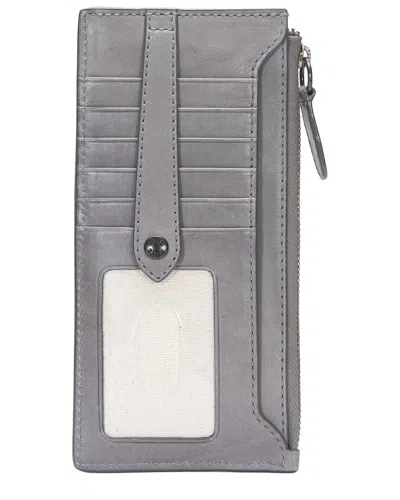 Frye Melissa Leather Wallet In Gray