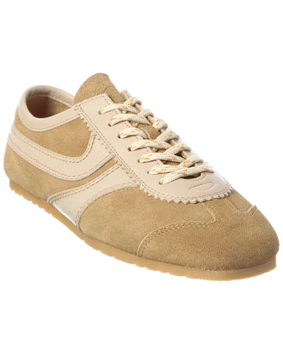 Dries Van Noten Women Beige Low-top Sneakers With Two-tone Lace-up In Suede Woman In Neutral