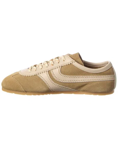 Dries Van Noten Women Beige Low-top Sneakers With Two-tone Lace-up In Suede Woman In Neutral