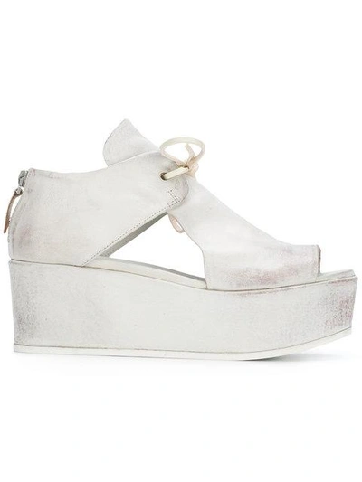 Shop Marsèll Velvet Platform Sandals In White