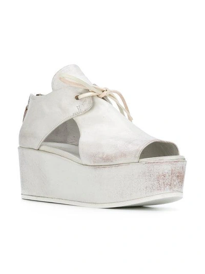 Marsèll Velvet Platform Sandals In White