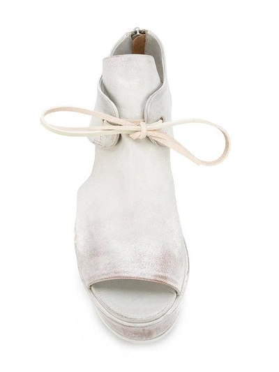 Shop Marsèll Velvet Platform Sandals In White
