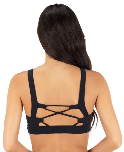 Hurley Max Solid Tab Bikini Top In Black