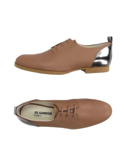 Jil Sander Laced Shoes In Light Brown