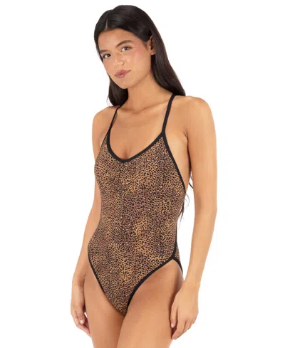 Hurley Soft Spot One-piece Swimsuit In Brown