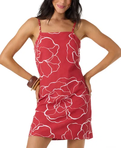 O'neill Cecilia Floral Print Sleeveless Minidress In Brown
