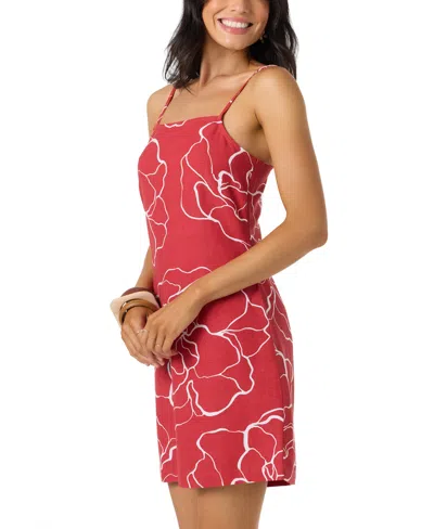 O'neill Cecilia Floral Print Sleeveless Minidress In Brown