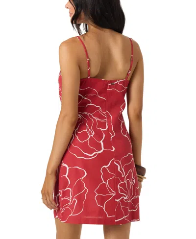 O'neill Cecilia Floral Print Sleeveless Minidress In Brown