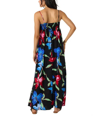 O'neill Nickie Floral Print Sleeveless Maxi Dress In Blue