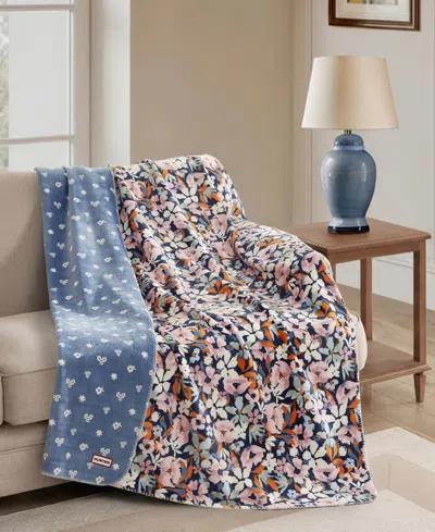 Hunter Designer Reversible Plush Throws, 50" X 70" In Multi