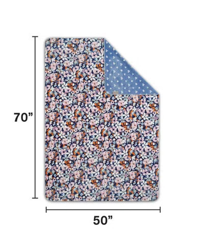 Hunter Designer Reversible Plush Throws, 50" X 70" In Multi
