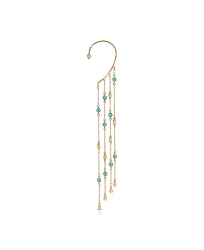 Ettika Linear Chains Statement Ear Cuff In Gold