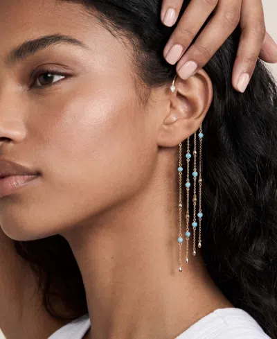 Ettika Linear Chains Statement Ear Cuff In Gold