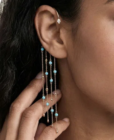 Ettika Linear Chains Statement Ear Cuff In Gold