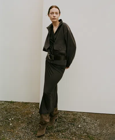 Mango Women's Pockets Oversized Jacket In Brown