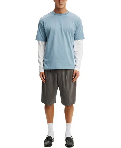 Cotton On Box Fit Plain T-shirt In Blue