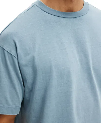 Cotton On Box Fit Plain T-shirt In Blue