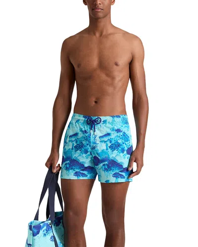 Vilebrequin X-ray Medusa Ultralight Foldable Swim Trunks In Blue