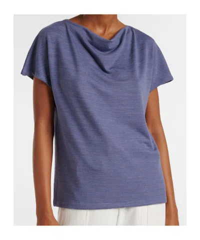 Vince Draped T-shirt In Blue