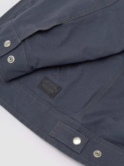 Stussy Stüssy Workgear Collared Zip Jacket In Blue