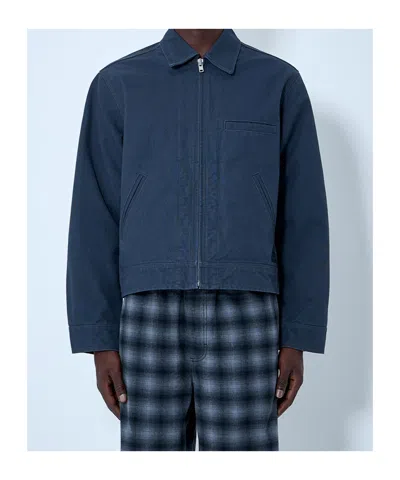 Stussy Stüssy Workgear Collared Zip Jacket In Blue