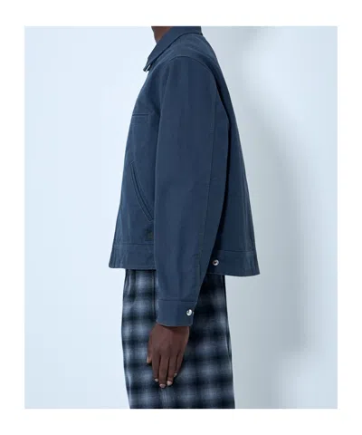 Stussy Stüssy Workgear Collared Zip Jacket In Blue