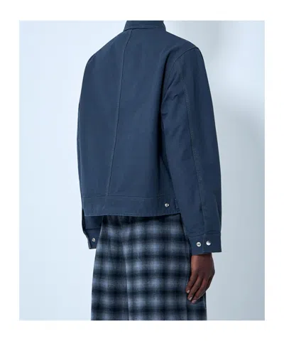 Stussy Stüssy Workgear Collared Zip Jacket In Blue
