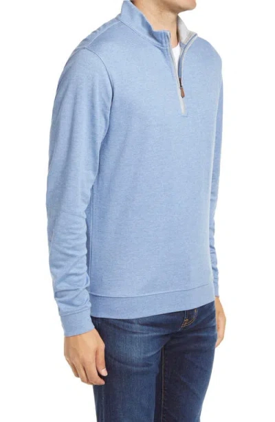 Johnnie-o Sully Quarter Zip Pullover In Blue