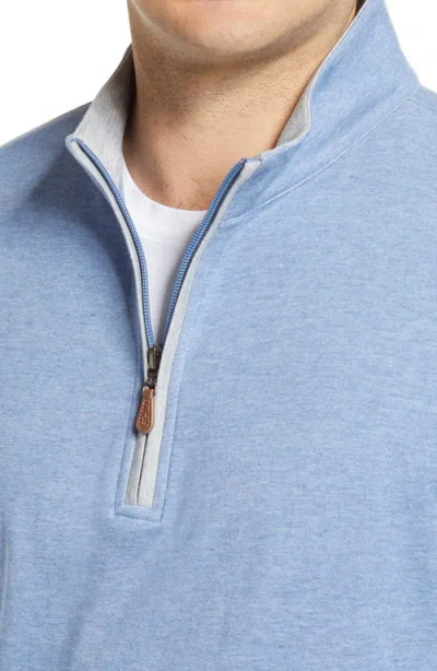 Johnnie-o Sully Quarter Zip Pullover In Blue