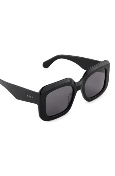 Diff Giada 52mm Square Sunglasses In Black
