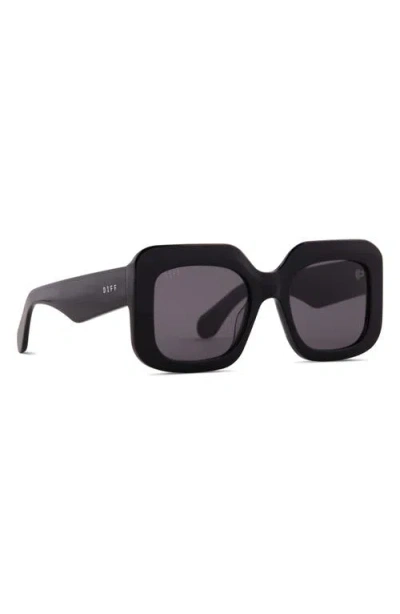 Diff Giada 52mm Square Sunglasses In Black