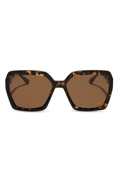 Diff Sloane 54mm Square Sunglasses In Brown