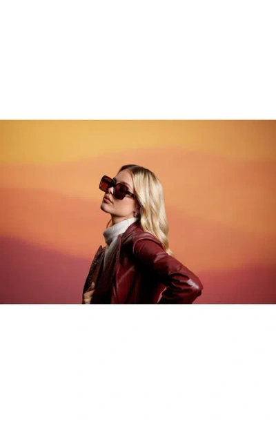Diff Sloane 54mm Square Sunglasses In Brown
