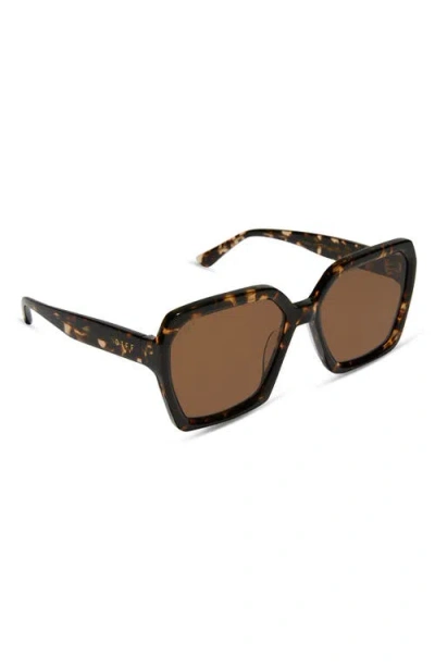 Diff Sloane 54mm Square Sunglasses In Brown