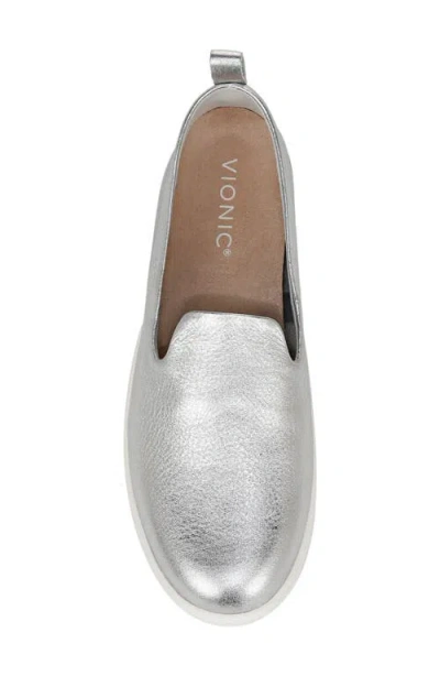 Vionic Wide Width Uptown Willa Slipon In Silver