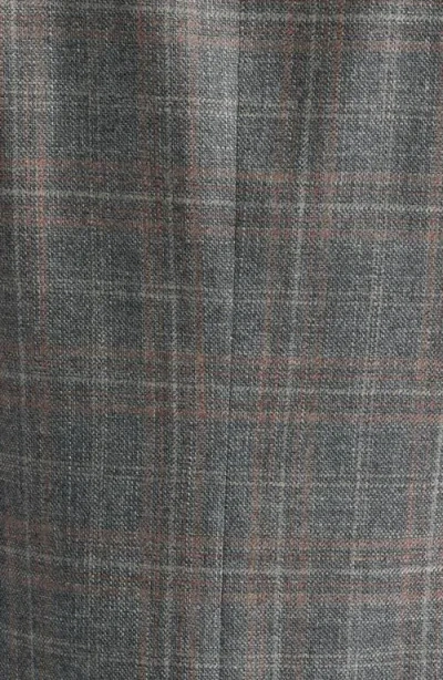 Canali Check-pattern Single-breasted Blazer In Gray