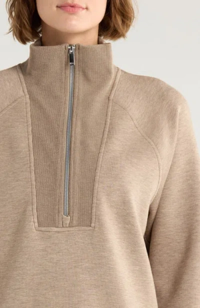 Spanx ® Air Essentials Brushed Half-zip Sweatshirt In Gray