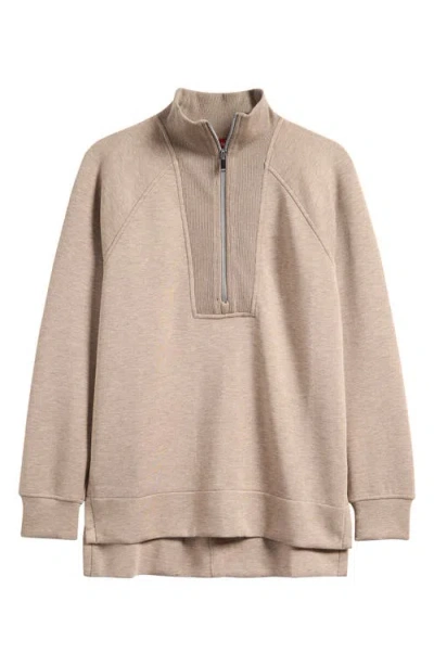 Spanx ® Air Essentials Brushed Half-zip Sweatshirt In Gray
