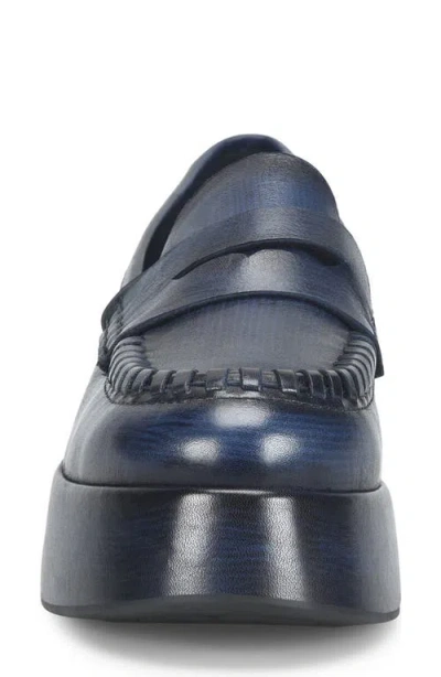 Kork-ease Korkease Pixie Platform Penny Loafer In Blue