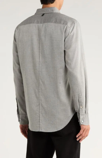 Rag & Bone Tomlin Stretch Dobby Button Front Shirt In Gray