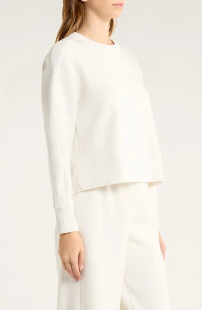 Spanx Airessentials Luxe Crew Sweatshirt In Sand