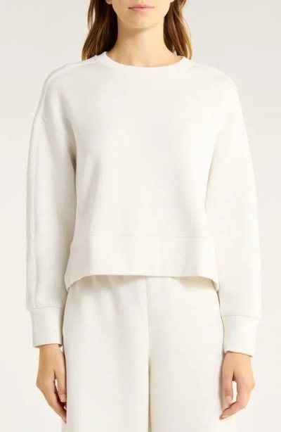 Spanx Airessentials Luxe Crew Sweatshirt In Sand