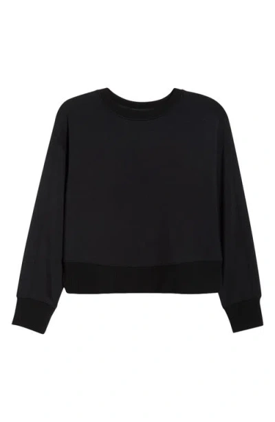 Spanx Airessentials Luxe Crew Sweatshirt In Black