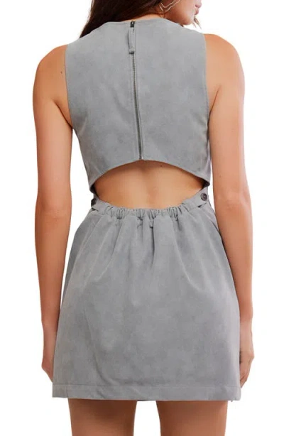 Free People Atlas Faux Suede Mini Dress Wild Dove