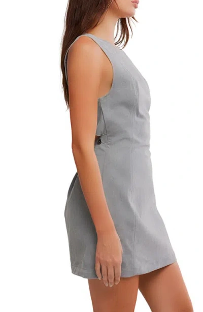 Free People Atlas Faux Suede Mini Dress Wild Dove